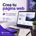 Hostinger: crea tu página web con 20 % de descuento